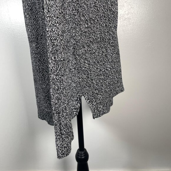 Urban Knit Supply Black White Marled Crewneck Tight Knit Long Sleeve Sweater M - Picture 11 of 14